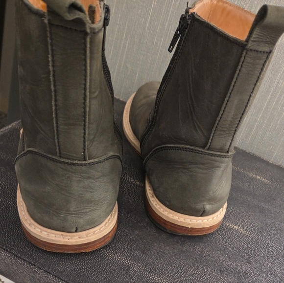 Oliver Clark Handmade Luxury Leather Boots Mens Size 8 In Olive Green